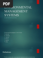 Envtal Management Systems