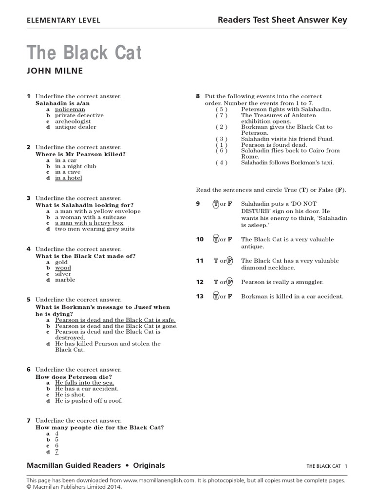 THE BLACK CAT QUESTIONS PDF ANSWER KEY intelligence overview