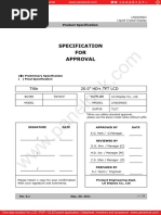 Specification FOR Approval: 20.0" HD+ TFT LCD Title