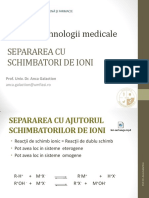 Biotehnologii Medicale: Separarea Cu Schimbatori de Ioni