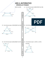 Grade 8, Mathematics: (Similarity of Triangles)