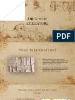 Origin of Literature