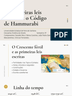 As Primeiras Leis Escritas e o Código de Hamurabi