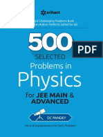 A Problem Book in Physics 500 Selected Problems For IIT JEE Arihant by D C