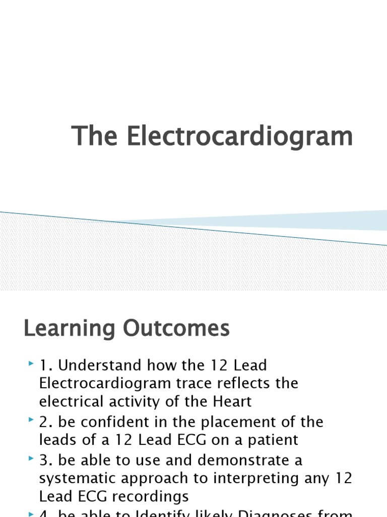 The Electrocardiogram | PDF | Electrocardiography | Cardiovascular System