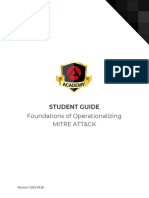 Foundations of Operationalizing Mitre Att&Ck: Student Guide