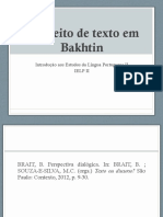 Texto em Bakhtin