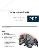 Valuations and M&A: CA Vishal R. Laheri