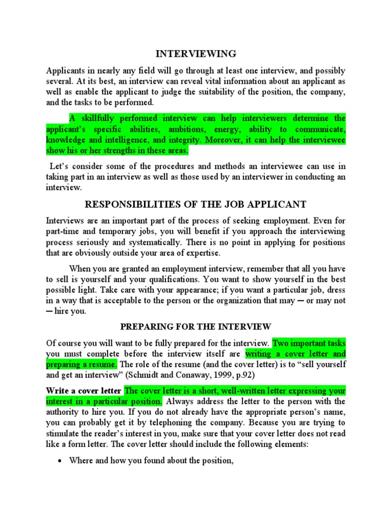 Preparing for Success: A Comprehensive Guide to Navigating the Job Interview Process from Cover 