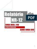 Relatório de NR-12 para EMBA MOD 240