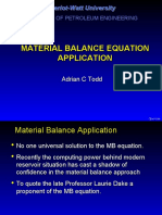 Material Balance Equation Application