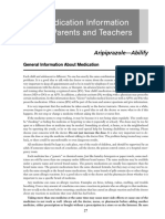 Medication Information For Parents and Teachers: Aripiprazole-Abilify