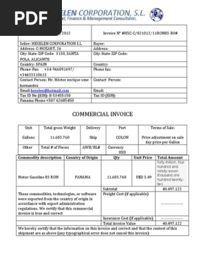Commercial Invoice