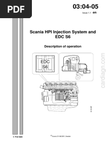 Scania HPI Injection System and Edc S6