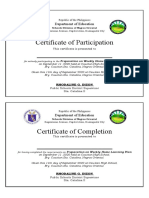 cert of parti and compli