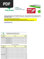 Intransa Systems Inc™ Fall 2017 Price List - Purpose-Built Video-Optimized Se