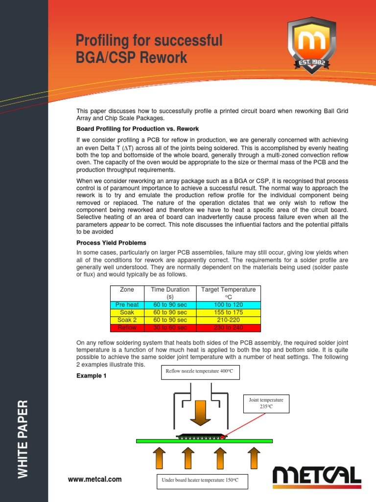 BGA/CSP Rework Profiling Guide | PDF | Printed Circuit Board ...