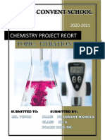 Chemistry Project Report Class 12 Cbse 2020-2021 Oon Topic Titration