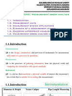 CHAPTER ONE: Measurement Error Analysis