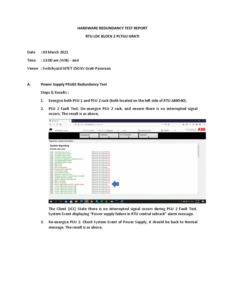 Hardware Redundancy Test Report | PDF | Electrical Engineering ...