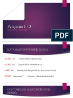 Pelajaran 1 - 3 Bahasa Jepang