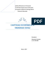 Cantidad Económica A Ordenar (Eoq)