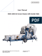 User Manual: 5XZS-10DS Air Screen Cleaner With Gravity Table