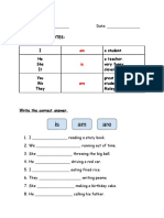 Worksheet (Is Am Are)