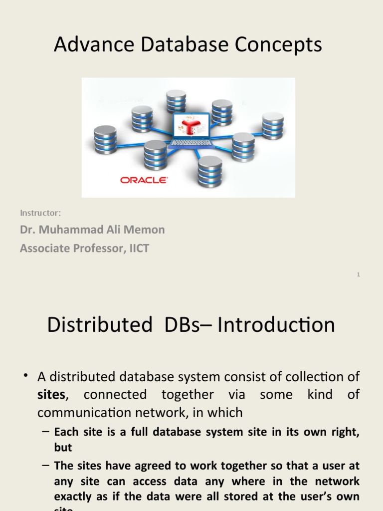 Lecture 1 Advance Database Systems Concepts | PDF | Databases ...