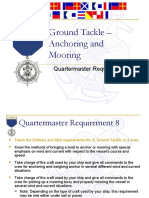 Ground Tackle - Anchoring and Mooring: Quartermaster Requirement 8