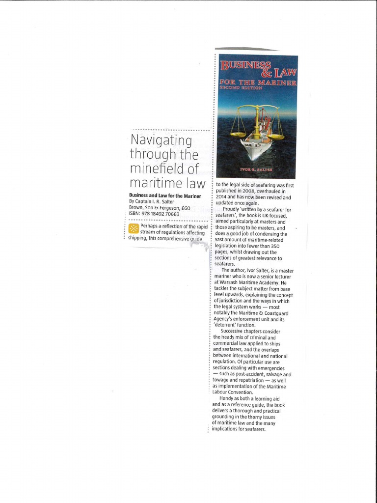 Business and Law For The Mariner PDF