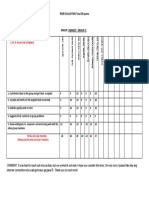 PEER EVALUATION Total 50 Points: Name of Group Member Scoring Per Item