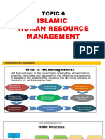 Topic 6 - Islamic HRM