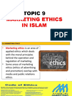 Topic 9 Islamic Marketing Ethics