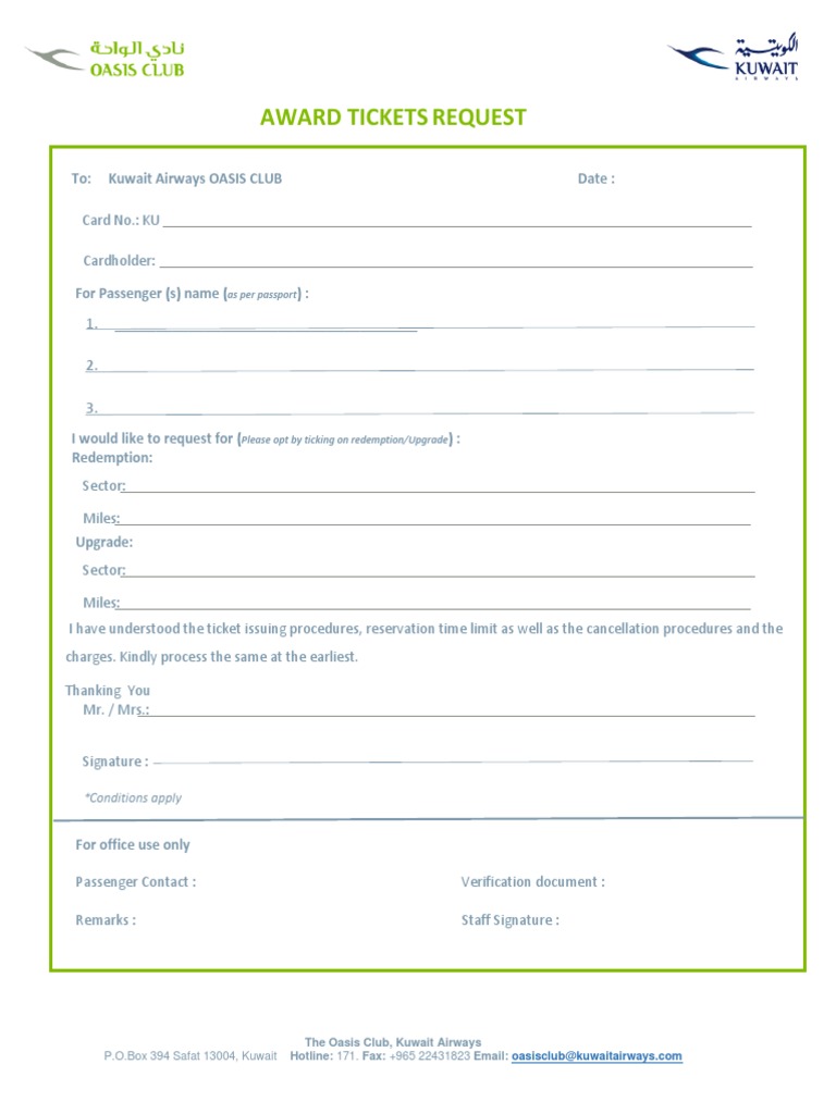Award Tickets Request Form V-0517 | PDF