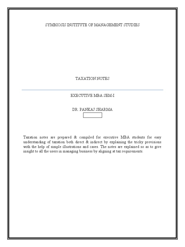 TAXATION NOTES - Docx 20.7.14 - Print | PDF | Capital Gains Tax | Tax ...