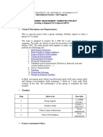 Procurement Management: Semester Project Develop A Request For Proposal (RFP)