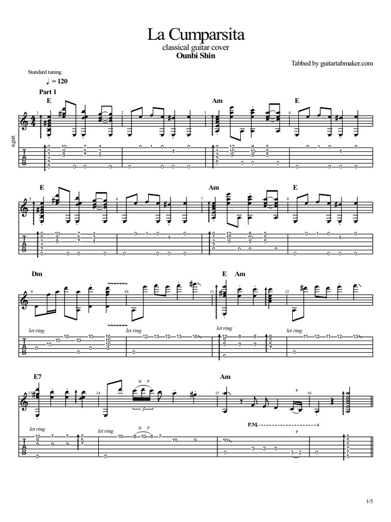 La Cumparsita Classical Guitar PDF Guitar Family Instruments