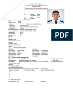Personal Data Sheet: Philippine Merchant Marine Academy