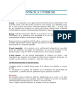 CONTROLE INTERNE (Résumé)