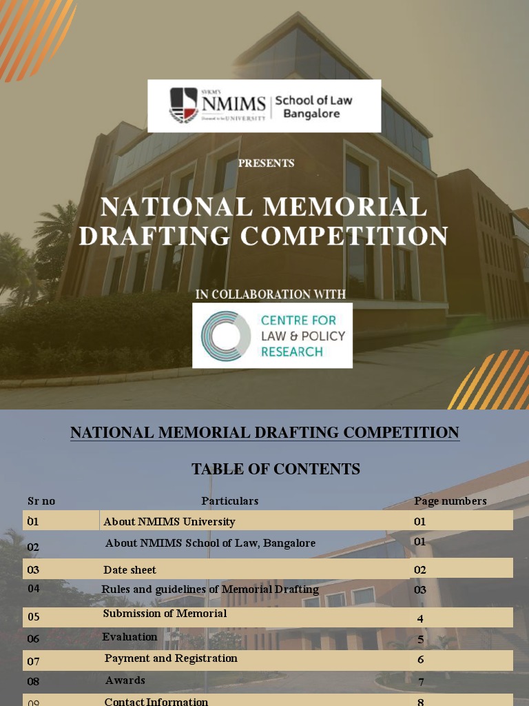 National Memorial Drafting Competition in Collaboration With PDF
