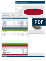 Planilla de Excel Calculadora de Costo de Recetas