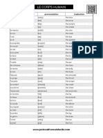 Vocabulaire Corps Humain