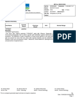 Special Chemistry: Test Name Current Result Previous Result Unit Normal Range