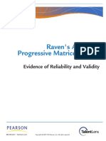 Raven's Advanced Progressive Matrices (APM) : Evidence of Reliability and Validity