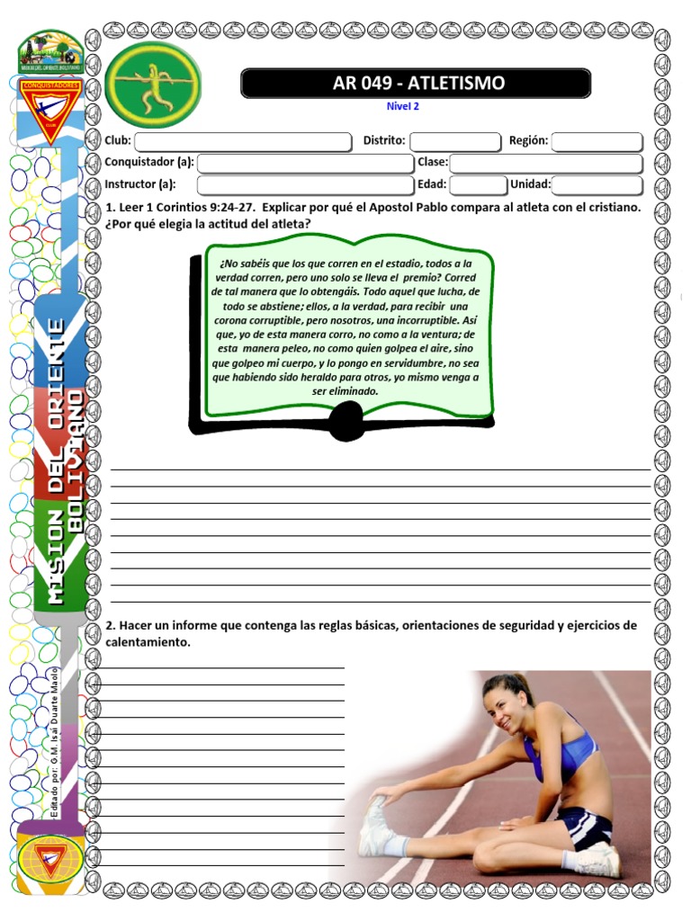 Atletismo y Fe: Guía de Conquistadores | PDF | Corriendo | Deporte del ...