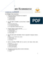 Learnovate Ecommerce Financial Statement MCQs