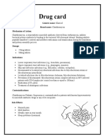 Drug Card: Generic Name: Klaricid Brand Name: Clarithromycin Mechanism of Action