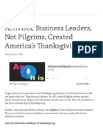 Voice of America - Activists Business Leaders Not Pilgrims Created America S Thanksgiving