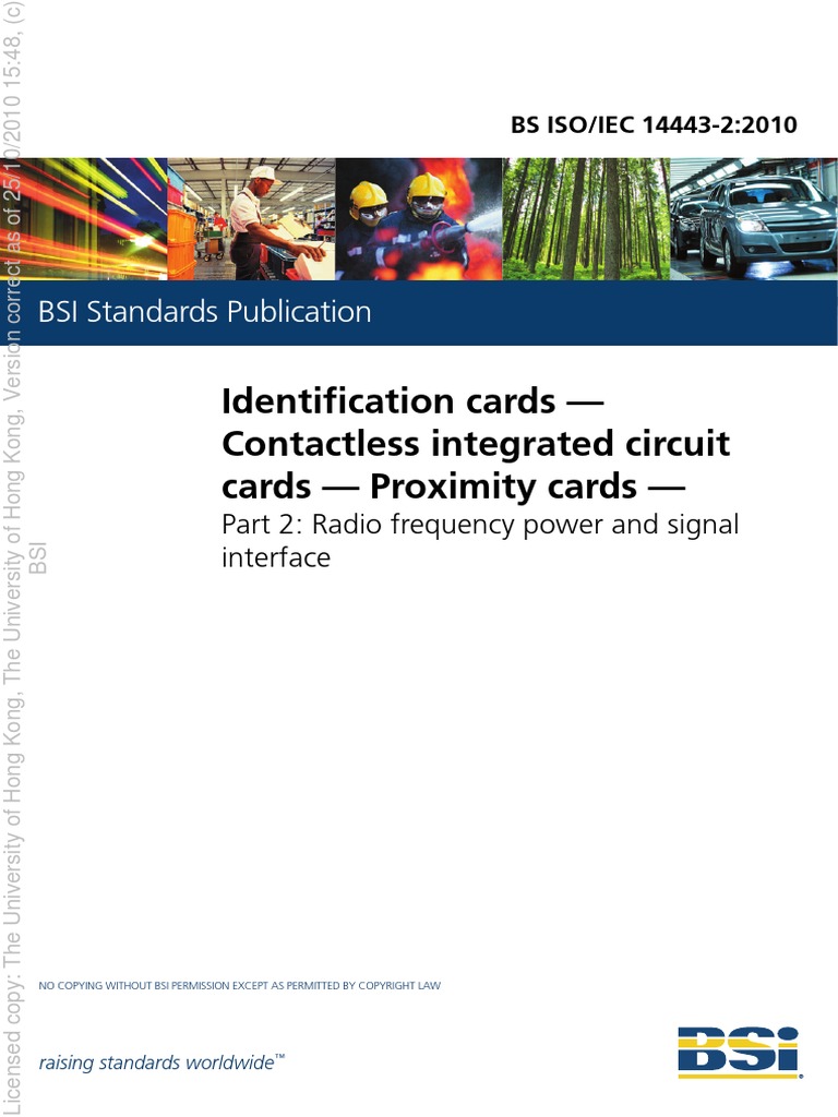 BS Iso Iec 14443-2-2010 | PDF | International Electrotechnical ...